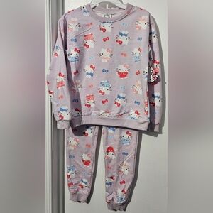 Hello Kitty Purple Girls 2 Piece Jogger Set Nwt 8/10